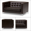 Adorn India Exclusive Cosmos Leatherette 3+2 Sofa Set (Brown)