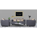 Adorn India Alita 3-1-1 Compact 5 Seater Sofa Set (Dark Grey), Wood, Foam