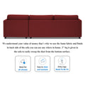 Adorn India Alexander L Shape 7 Seater Sofa Set with Ottoman Puffy RHS (Maroon) (3 Year Warranty)