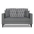 Adorn India Parker Leaf 2 Seater Sofa (Grey) Martin Plus (3 Year Warranty)