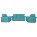 Adorn India Alexia 3+1+1 Sofa Set(Aqua Blue)