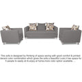 Adorn India Alita 3-1-1 Compact 5 Seater Sofa Set (Light Grey)