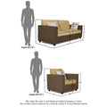 Rio Highback 3+1+1 5 Seater Sofa Set (Brown & Beige)