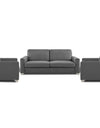 Adorn India Straight Line Five Seater Sofa Set 3-1-1 (Grey)