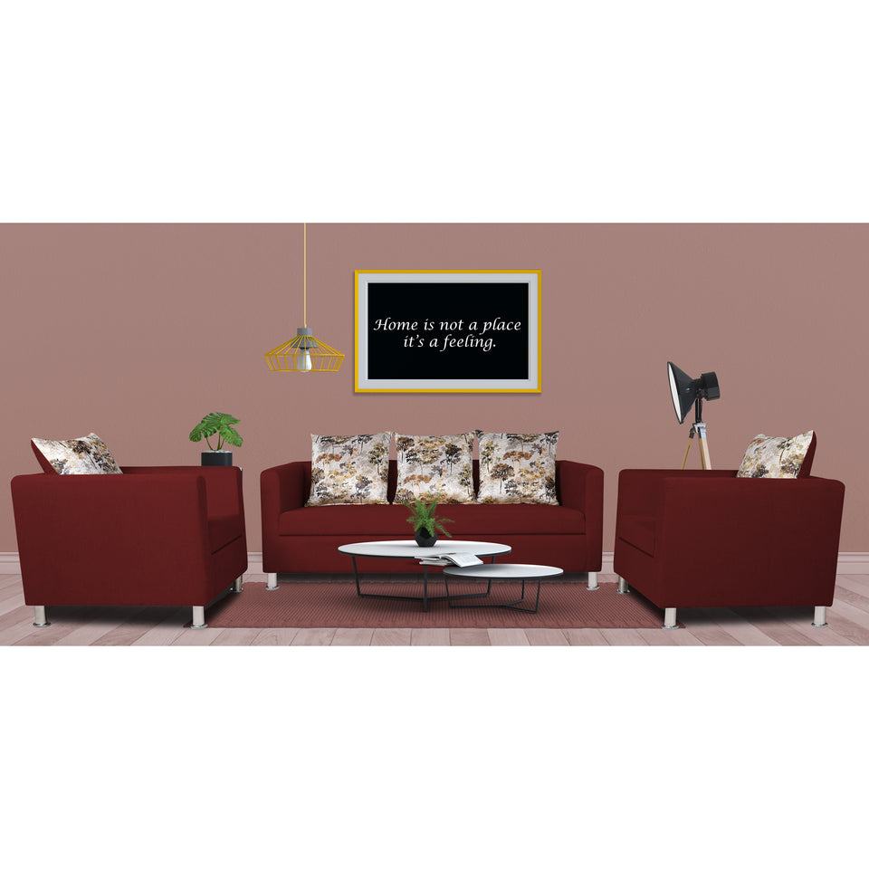 Alita 3-1-1 Compact 5 Seater Sofa Set (Maroon)