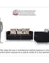 Adorn India Alita 3-1-1 Compact 5 setaer Sofa Set (Black)