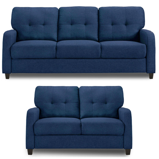 Adorn India Astor 3+2 Sofa Set (Blue)