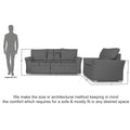 Adorn India Alexia 3+1+1 Sofa Set(Grey)