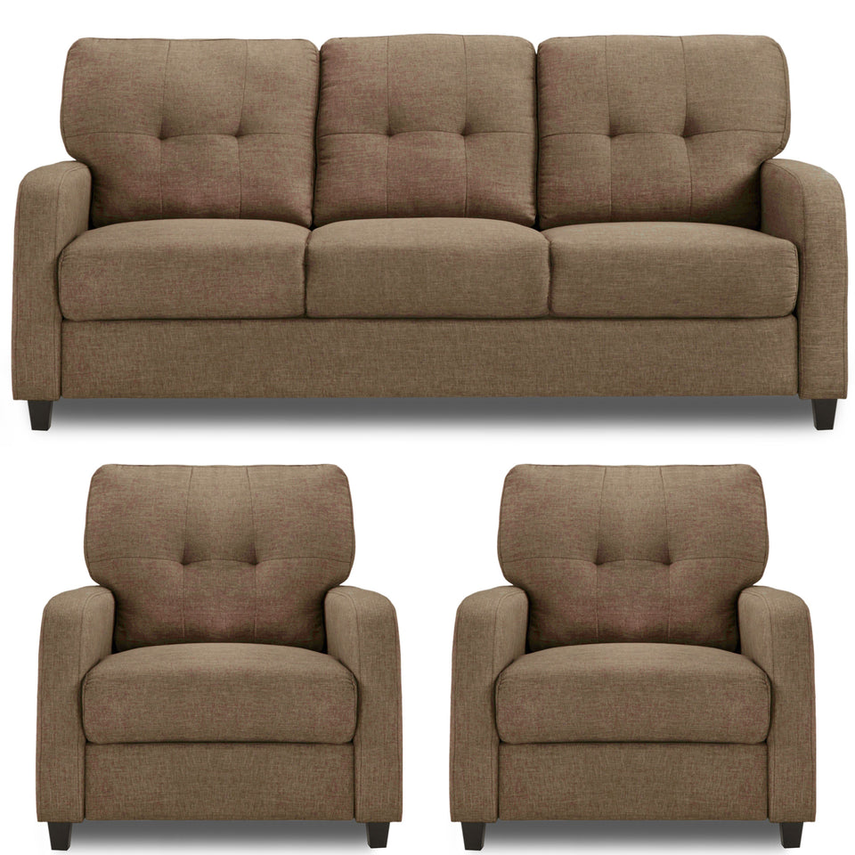 Astor 3+1+1 5 Seater Sofa Set (Camel)