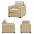 Adorn India Flavio Leatherette 3-1-1 Sofa Set (Beige)