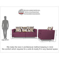 Adorn India Sal Alita 3-1-1 Compact 5 Seater Sofa Set (Light Purple)