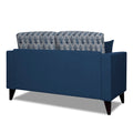 Adorn India Parker Leaf 2 Seater Sofa (Blue) Martin Plus (3 Year Warranty)