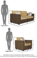 Rio Highback 3+1+1 5 Seater Sofa Set (Brown & Beige)