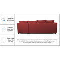 Adorn India Mclain L Shape 6 Seater Sofa (Left Side Handle)(Maroon)