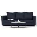 Adorn India Straight Line Three Seater Sofa(Black)