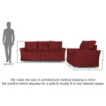 Adorn India Alexia 3+1+1 Sofa Set(Maroon)