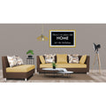 Adorn India Exclusive Two Tone Alica Modular Sofa Set (Wood & Fabric, Brown & Beige)