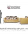Adorn India Alita 3-1-1 Compact 5 Seater Sofa Set (Beige)