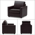 Adorn India Exclusive Flavio Leatherette 3-1-1 Sofa Set (Brown)