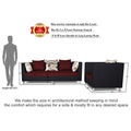 Adorn India Exclusive Two Tone Alica 3-1-1 Five Seater Sofa Set (Maroon & Black)