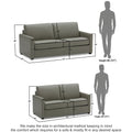 Adorn India Exclusive Flavio Leatherette 3+2 Sofa Set (Grey)