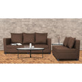 Adorn India New Straight Line Modular 5 Seater Sofa Set (Brown)