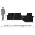 Adorn India Alexia 3+1+1 Sofa Set(Black)