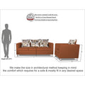 Adorn India Alita 3-1-1 Compact 5 Seater Sofa Set (Rust)