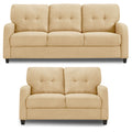 Adorn India Astor 3+2 5 Seater Sofa Set (Beige) (3 Year Warranty)