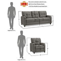 Adorn India foam Astor 3+1+1 5 Seater Sofa Set (Grey)