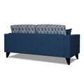 Adorn India Parker Leaf 3 Seater Sofa (Blue) Martin Plus (3 Year Warranty)