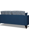Adorn India Parker Leaf 3 Seater Sofa (Blue) Martin Plus