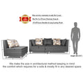 Adorn India Alica Modular Sofa Set (Light Grey)