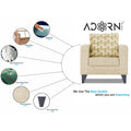 Straight line Plus Bricks 1 Seater Sofa (Beige)