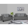 Adorn India Parker Leaf 3+2 5 Seater Sofa Set (Grey) Martin Plus (3 Year Warranty)