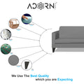Adorn India Aladra L Shape Decent 5 Seater Sofa Set RHS (Grey) (3 Year Warranty)