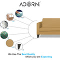 Adorn India Aladra L Shape Decent 5 Seater Sofa Set RHS (Beige) (3 Year Warranty)