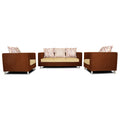 Adorn India Dexter Sofa Set 3-1-1 digitel Print (Brown & Beige)