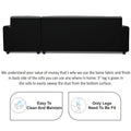 Adorn India Rio Decent L Shape 6 Seater coner Sofa Set (Right Side Handle) (Grey & Black) (3 Year Warranty)