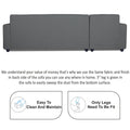 Adorn India Rio Decent L Shape 6 Seater Corner Sofa Set Left Side Handle (Grey) (3 Year Warranty)