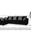 Adorn India Rio Highback L Shape 6 Seater corner Sofa Set (Left Side Handle)(Black)