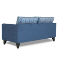 Adorn India Cortina Damask 3 Seater Sofa (Blue)