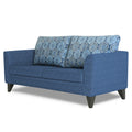 Adorn India Cortina Damask 3 Seater Sofa (Blue)