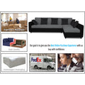 Adorn India Rio Decent L Shape 6 Seater coner Sofa Set (Right Side Handle) (Grey & Black) (3 Year Warranty)
