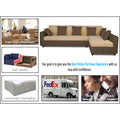 Adorn India Rio Decent L Shape 6 Seater Sofa Set Right Side Handle (Brown & Beige) (3 Year Warranty)