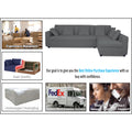 Adorn India Rio Decent L Shape Right Side Handle 6 Seater Corner Sofa Set (Grey) (3 Year Warranty)
